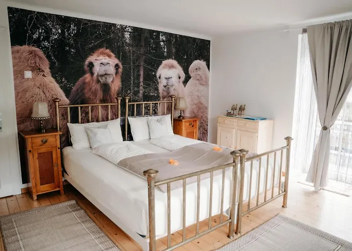 Alpakas, Lamas Und Rentiere Zum Grünen Bauernhof